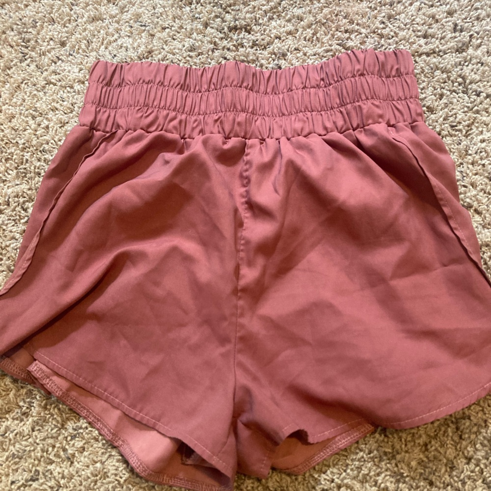 Elegant Mauve High-Waisted Shorts